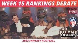 2023 Week 15 Rankings, Starts, Sits | 2023 Week 15 Injuries | 2023 Fantasy Football Rankings