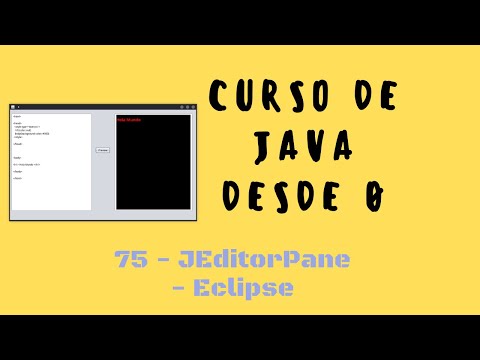 75. JEditorPane | Interfaz gráfica Eclipse | Curso de Java desde cero