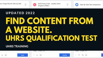 UHRS TRAINING. FIND CONTENT FROM A WEBSITE Qualification Test. UHRS Hitapps. Make Money Online