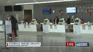 Kansas winter storm affecting many travel plans