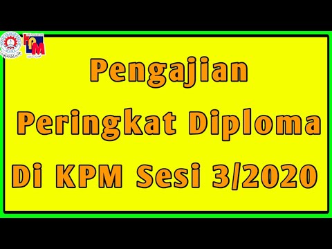 Cara Mohon Kemasukan Ke Program Diploma Kolej Profesional MARA (KPM) Sesi 3/2020