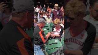 Mahoney Proposes to Nancy at SF Giants game, 2017