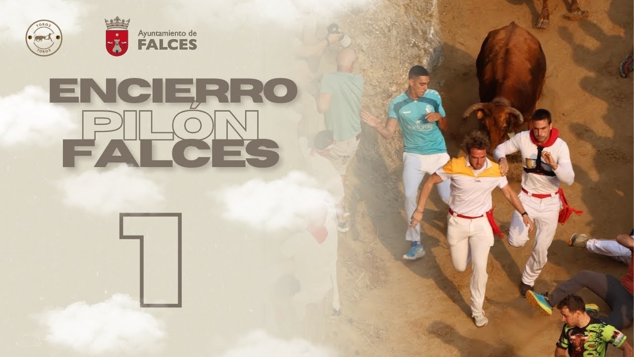 PRIMER ENCIERRO del Pilón de Falces 2025 | Vacas de Vicente Dominguez