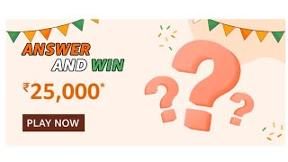 Amazon Quiz Answers Today | 15 August 2023 | @dailyquiztime #amazonfunzon