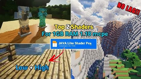 Top 2 Shaders for 1GB RAM 1.18  Minecraft Mobile RTX Graphics | Top 2 Shaders Minecraft Pe