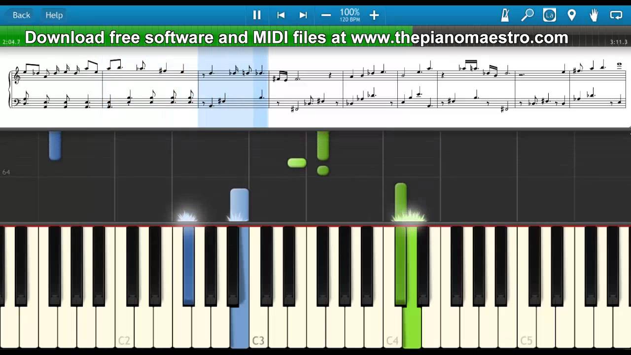 Electric Daisy Violin Lindsey Stirling piano lesson with Synthesia