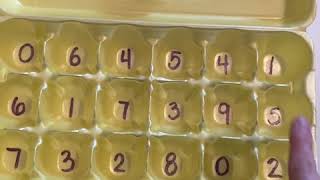 Recycled Egg Carton Math Fluency Game