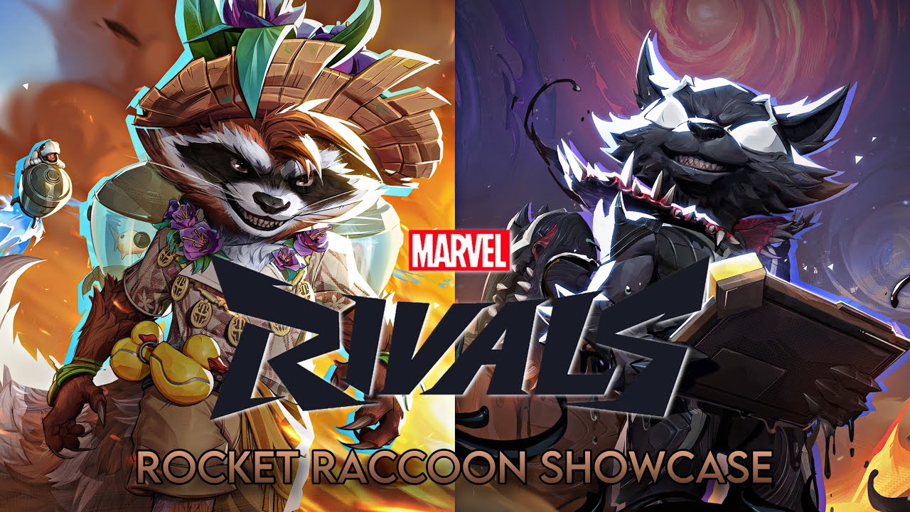 Rocket Raccoon all skins showcase (4k) - Marvel Rivals