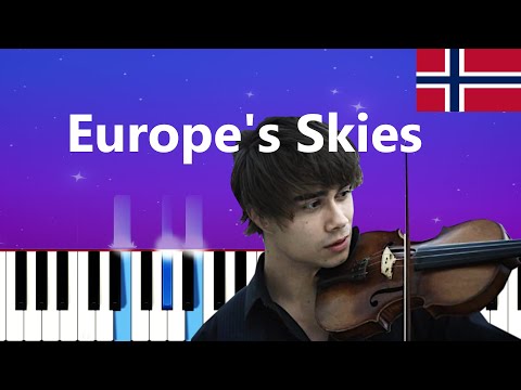 Alexander Rybak -  Europe's Skies  (Easy Piano Tutorial)