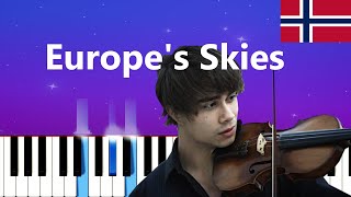 Alexander Rybak -  Europe's Skies  (Easy Piano Tutorial)