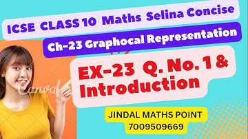 Ch-23 Graphical Representation Ex-23 Q.No.1 From Selina Concise For Class 10 Math @jindalmathspoint