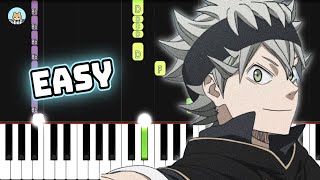 Black Clover OP 3 - 'Black Rover' - EASY Piano Tutorial & Sheet Music