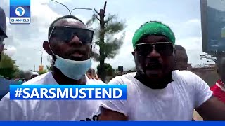 #SARSMUSTEND: More Celebrities Join Protesters In Lagos