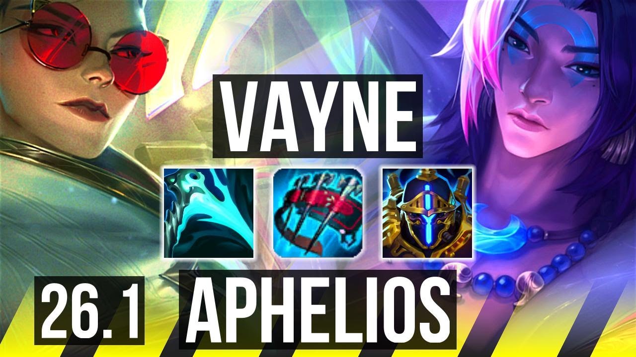 VAYNE & Zyra vs APHELIOS & Karma (ADC) | 50K damage, 6k gold comeback | KR Master | 26.1