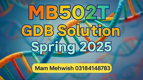 MB502T GDB Solution Spring 2025 | Molecular Biology GDB Answer | VU Latest GDB