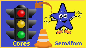 Os Sinais de Trânsito - As cores do Semáforo Desenho Infantil