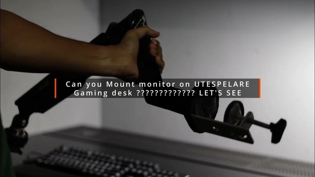 Monitor Arm on UTESPELARE ?🤔🤔🤔🤔🤔 Gaming desk IKEAGAMINGDESK 