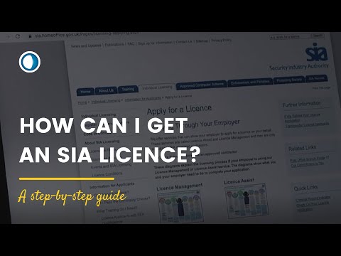 How can I get a SIA Licence?
