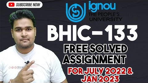 IGNOU BHIC-133 (Hindi) Solve Assignment For July 2022 & January 2023 | IGNOU Assignment 2023 |