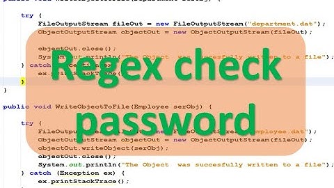 Lập trình Java - dùng Regex check password | check chuỗi có ít nhất 1 số, 1 kí tự đặc biệt