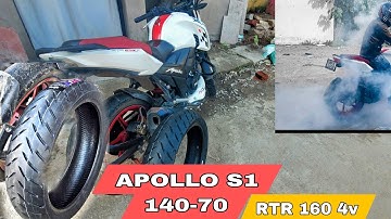 TVS APACHE RTR 160 4V UPDATE NEW TYRE BEST TYRE S1