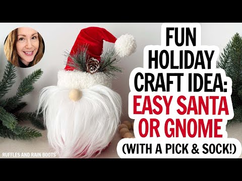 Make an ADORABLE Santa in Just 10 Minutes (No Sewing)