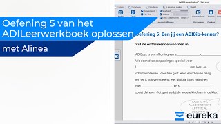 Oefening 5 van het ADILeerwerkboek oplossen met Alinea