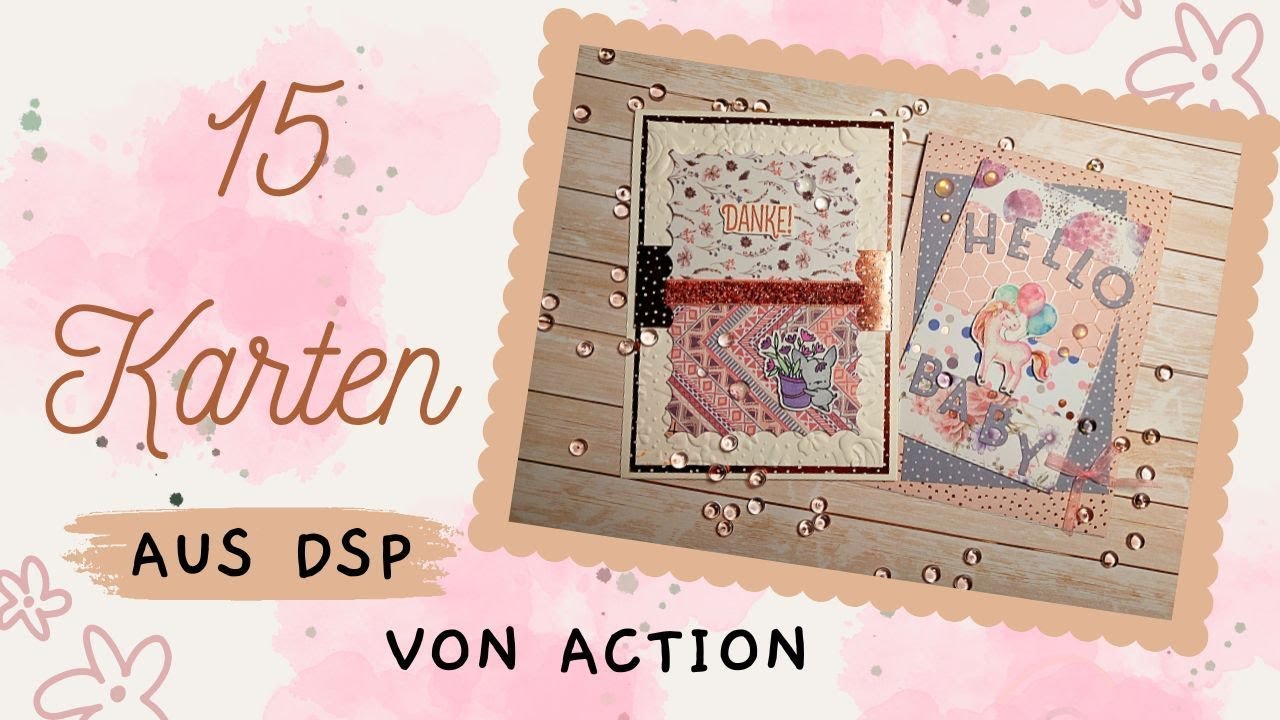 15 Karten basteln 💜 Designpad von Action | Craft sensations - YouTube