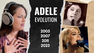 How did Adele's voice change over the years?