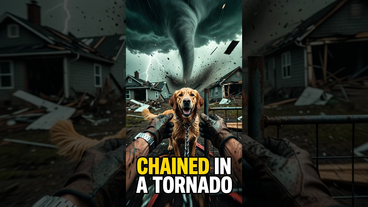 Собаку приковали цепью‼️ Во время торнадо 🌪️🐕