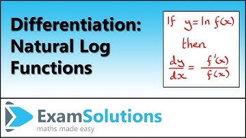 Calculus: Differentiation of natural log functions : ExamSolutions