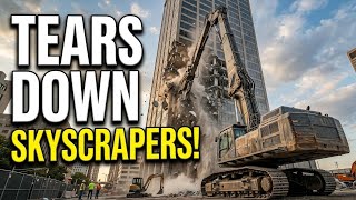 America's Biggest Demolition Excavators | Machines That Tear Down Skyscrapers