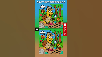 🕵️‍♀️ Spot 3 Differences Challenge! – 262 🔍 #snail