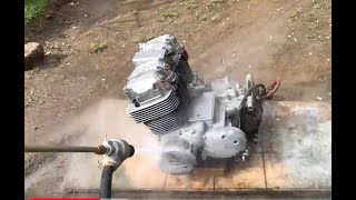 Honda CB750 Engine Waterblasting