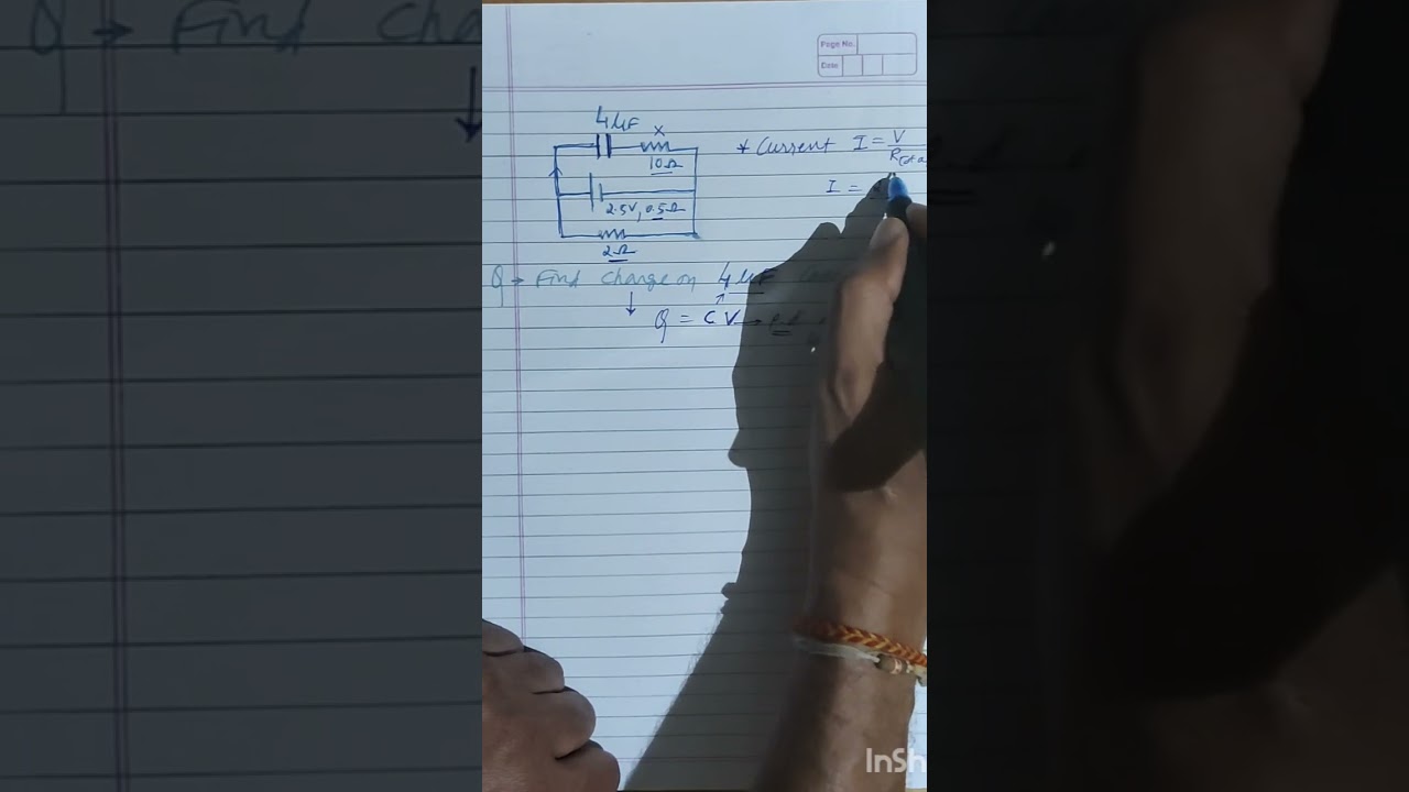 JEE question solution based on R C circuit.