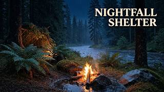 Nightfall River Shelter 🌧️ Relaxing Forest Sounds for Deep Sleep (3 Hours)