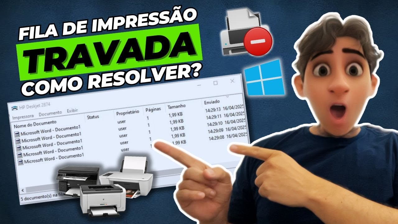 Fila de impressão travada. Como reiniciar o SPOOLER de impressão? Serve ...