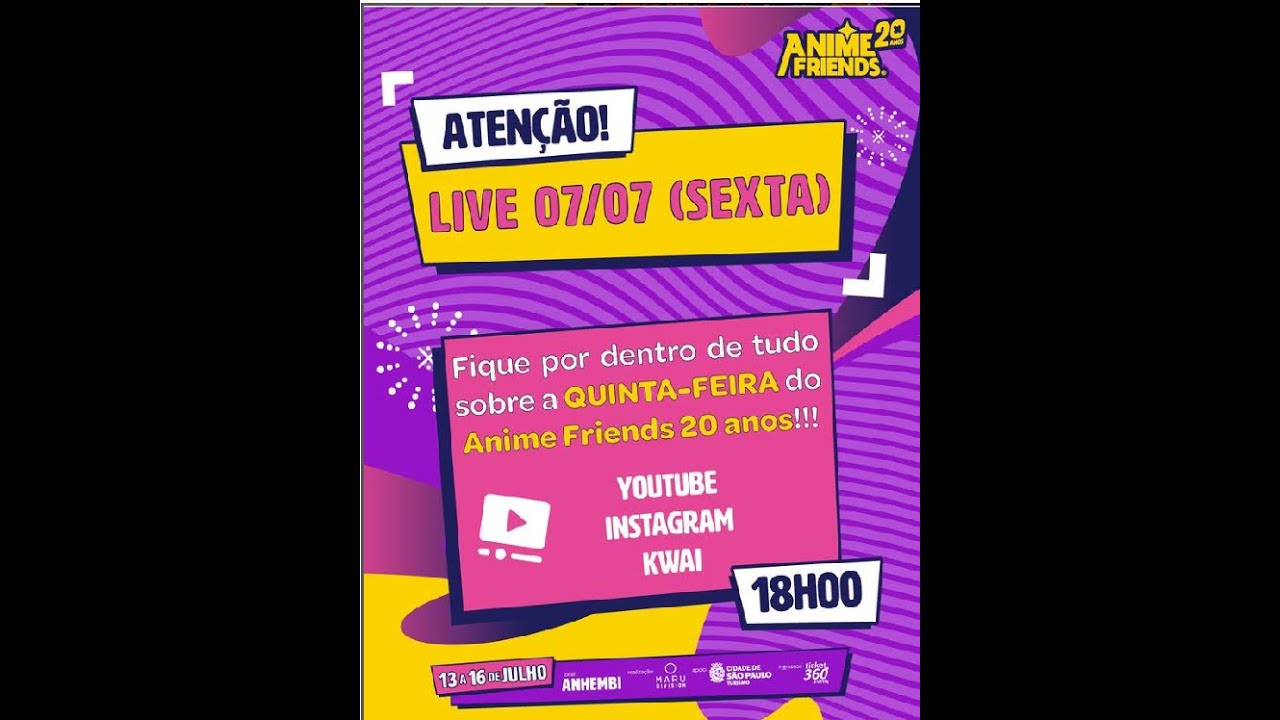 Primeiro dia de Anime Friends SP terá gratuidade de ingresso e transfer da  estação Tietê