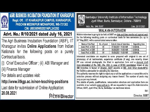 Faculty Recruitment 2021 3 Colleges ME CV EE ECE IT CSE PHY CHEM MATH MANA PHARMACY 