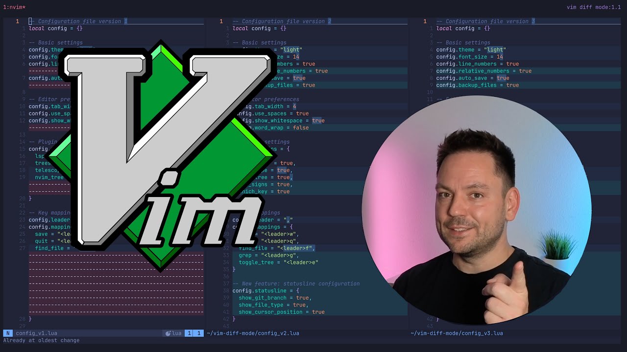Comparing Files With Vim - Vim's Diff Mode - Vim Tips & Tricks