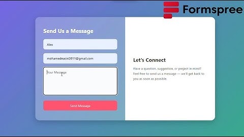 💬 Create a Working Contact Form with HTML & CSS | No Backend Needed