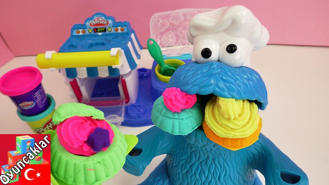 Play Doh Kurabiye Canavarı ile Büyük Kurabiye Partisi Oyun Hamuru ile