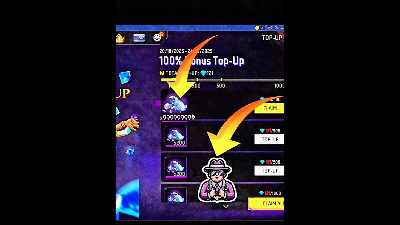 1000💎  Diamond Top-Up = 99999💎  Diamond 😍 | Free Fire Diwali Bonus Event!