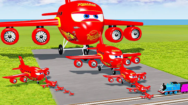 Big & Small Boing Lightning Mcqueen vs Trains Thomas | BeamNG.Drive