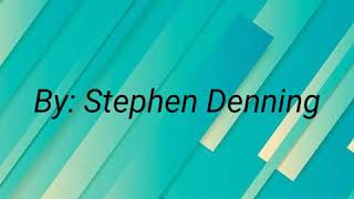 A TED Talk presentation about the "Age of Agile" by Stephen Denning