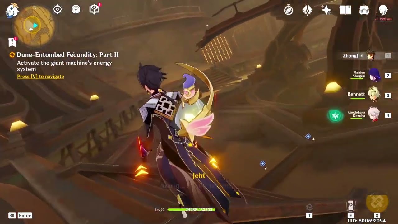 Activate the giant machines energy system | Dune-Entombed Fecundity: Part 2