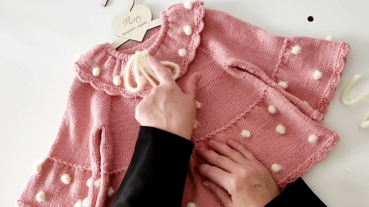 🌾volanlı tomurcuklu kız çocuk hırkası🍀new sweater design 🕊️ 🍀 bebekörgüleri knitting sweater design