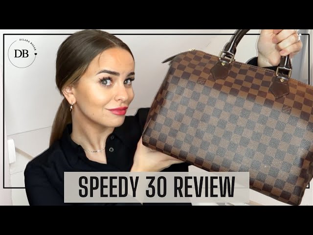 LOUIS VUITTON SPEEDY 30 DAMIER EBENE REVIEW + WHAT'S IN MY BAG