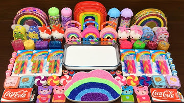 RAINBOW Slime ! Mixing Random Things into Glossy Slime ! Satisfying Slime Video #167