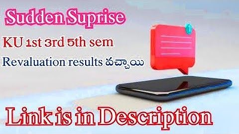 KU 1,3,5 Revaluation Results Release అయ్యాయి చూడండి || sudden surprise link is in Description ||